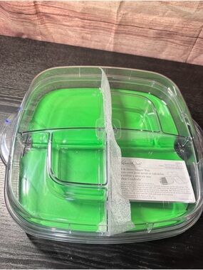 The pampered chef chill & go deviled egg food tray new